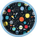 7in Round Plates Outer Space - Party Supplies