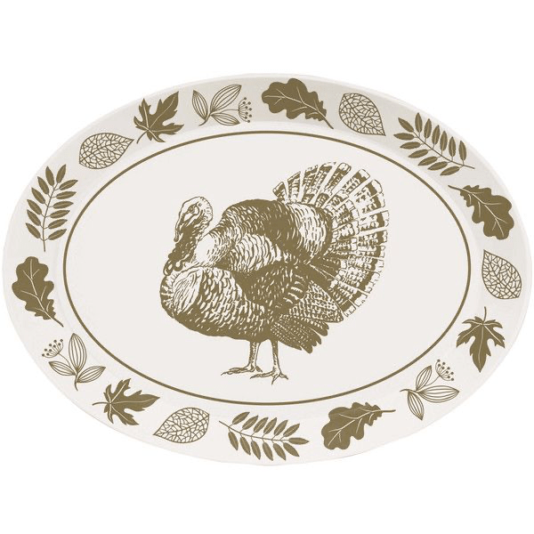 Oval Plastic Tray Turkey - 10" X 13" - Zurchers
