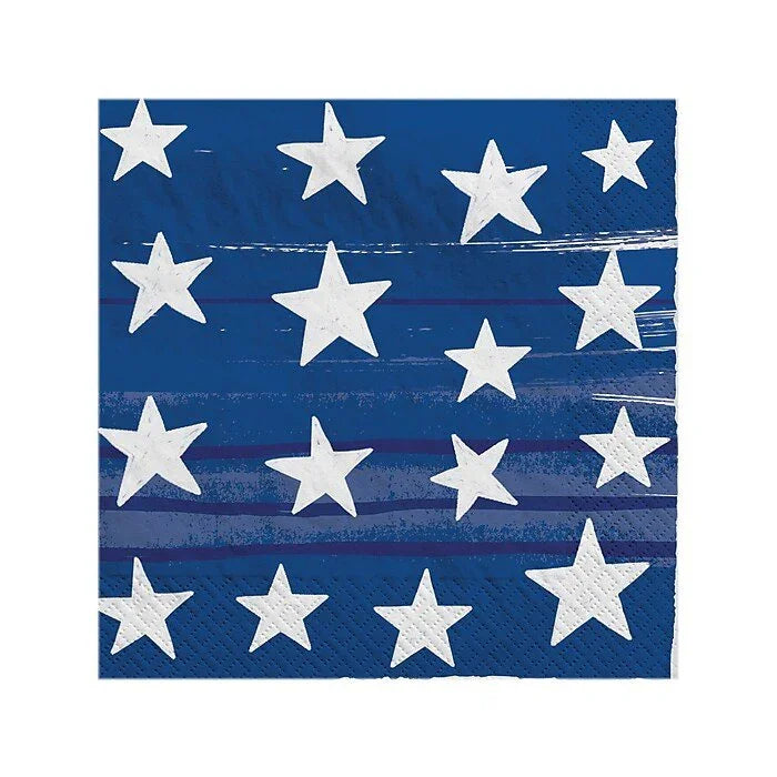 Painted Patriotic Beverage Napkins | 100ct - Zurchers