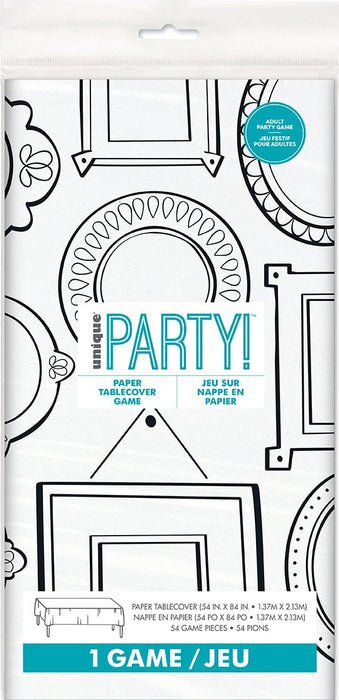 1ct Tablecover Paper Party Activity Colorable - Party Supplies