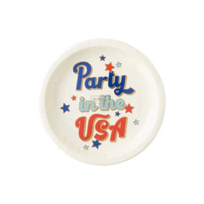 Party In The USA Plate 9" | 8 ct - Zurchers