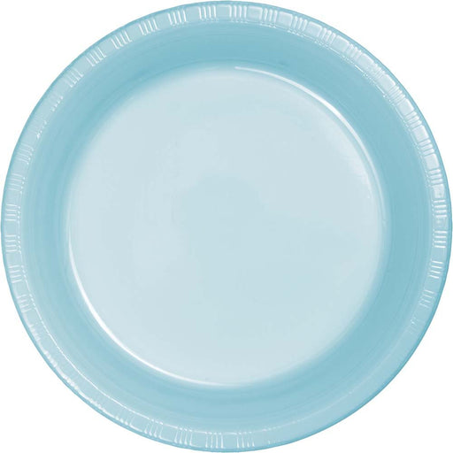 Pastel Blue Plastic Plates 7" | 20ct