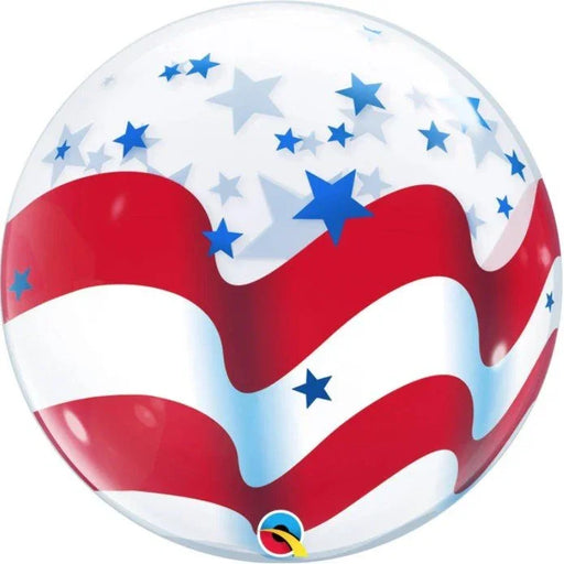 Patriotic Stars and Stripes Orbz Balloon | 1ct - Zurchers