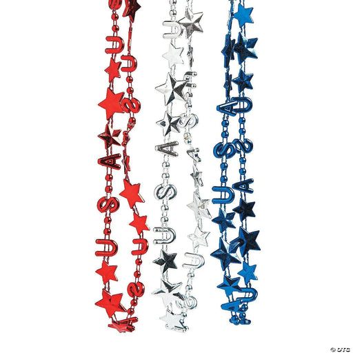 Patriotic USA Bead Necklaces | 48ct - Zurchers