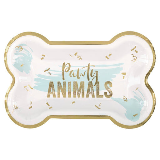 Paw Party Bone Shaped Plate 10in | 8ct