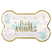 8ct - 10in Shaped Plate Bone, Paw Party - party supplies