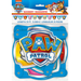 Paw Patrol banner packaging with colorful design and character images.