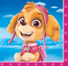 16ct beverage napkins : Cartoon dog character with pink helmet and backpack on a blue and pink background 