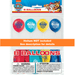 Paw Patrol balloons packaging with four balloons in red, blue, yellow, and blue on a white background.