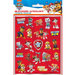 Paw Patrol sticker pack with characters on a red background