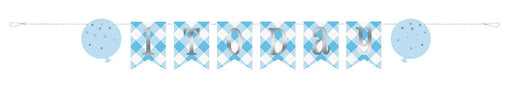 Pennant Blue Gingham Banner 6ft | 1ct