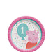 Peppa Pig Party 1st Birthday Dessert Plates 7in | 8ct - Zurchers