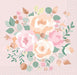 Beverage Napkins Pink Blooms Foil - Party Supplies