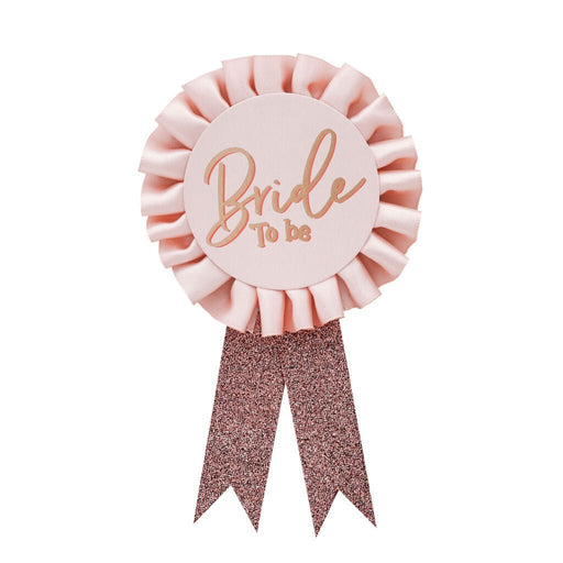 Pink Bride To Be Rosette Badge | 1ct