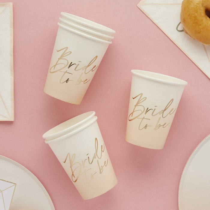 Pink Ombre Bride To Be Paper Cups | 8ct - Zurchers