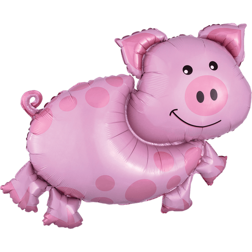 Pink Pig Supershape Mylar Balloon | 1ct