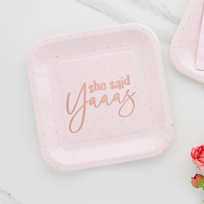 Pink She Said Yaaas 9in Paper Plates | 10ct - Zurchers