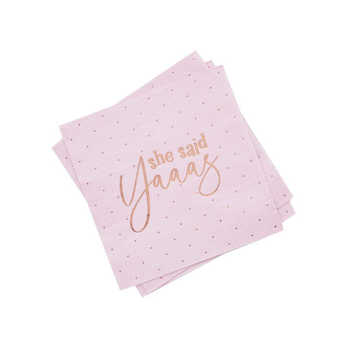 Pink She Said Yaaas Beverage Napkins | 16ct - Zurchers