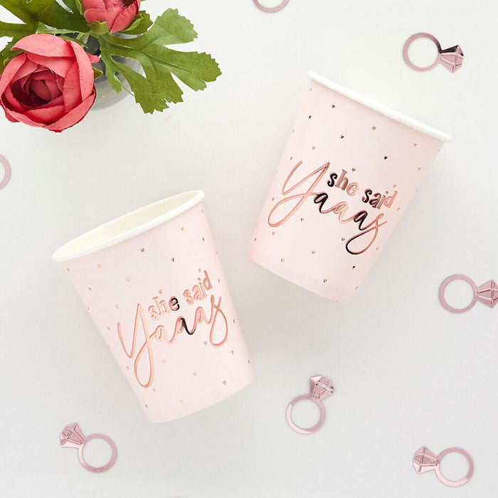 Pink She Said Yaaas Paper Party Cups | 10ct - Zurchers