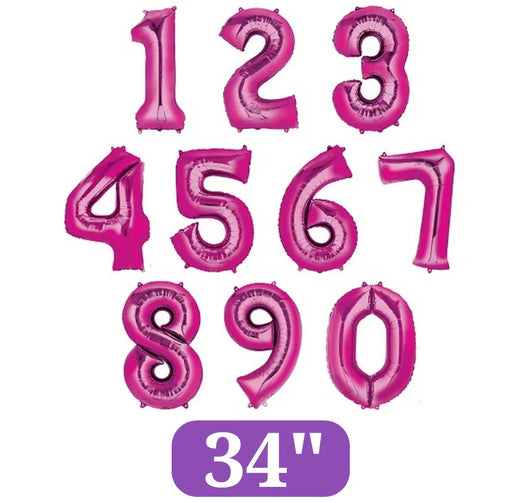 Pink Jumbo Number Balloons 34" | 1 ct - Zurchers