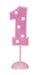 Pink Number 1 Flashing Cake Topper | 1 ct - Zurchers