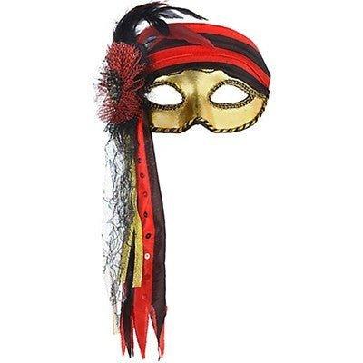 Pirate Mask W/Feather & Ribbon | 1ct - Zurchers