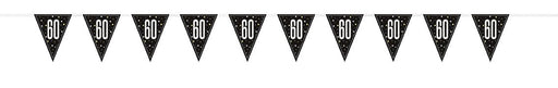 Plastic Prismatic 60th Birthday Flag Banner 9ft | 1ct