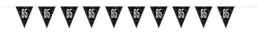 Plastic Prismatic 65th Birthday Flag Banner 9ft | 1ct