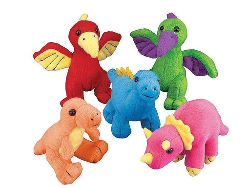 Plush Neon Stuffed Dinosaurs | 12ct - Zurchers