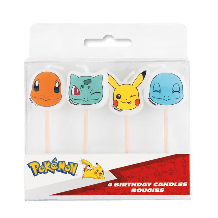 Pack of Pokémon birthday candles with characters on sticks in packaging