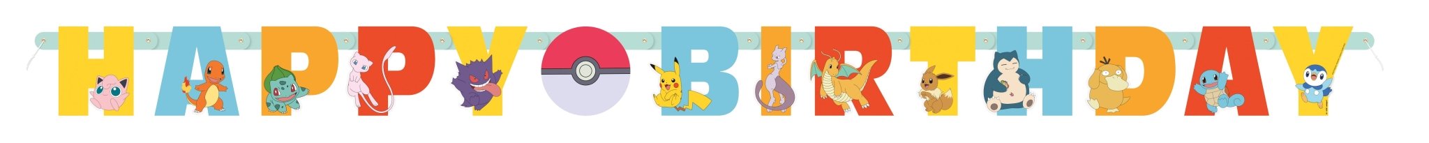 Pokemon Happy Birthday Banner 6' | 1ct - Zurchers