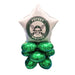 Star-shaped balloon with 'Poteet Pirates' logo on a white background