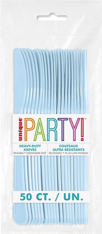Powder Blue Premium Plastic Knives | 50ct