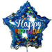 Happy Birthday Blue Star Supershape Mylar Balloon, 32'' | 1 ct - Zurchers