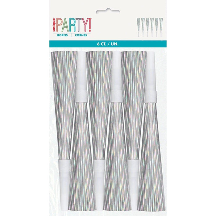 6ct Prismatic Horns - Party Supplies