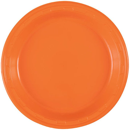 Pumpkin Orange Plastic Plate 10in | 50ct
