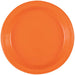 50ct 10in Plastic Plate Orange - Party Supplies