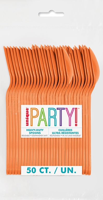 Pumpkin Orange Premium Spoons | 50ct