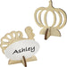Pumpkin & Turkey Wood Cutout Nametag Holders 3.5" | 8 ct - Zurchers