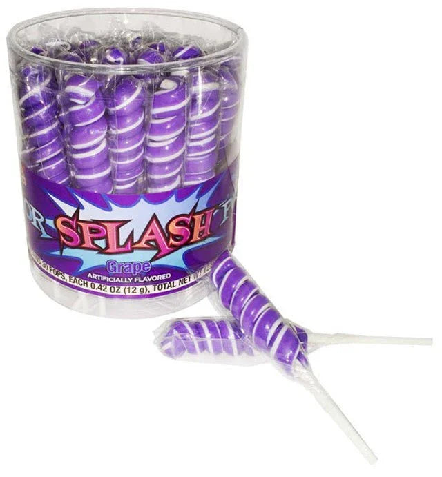 Purple Color Splash Grape Lollipops | 30ct - Zurchers