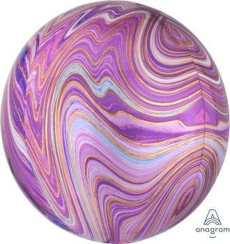Purple Marblez Orbz Balloon 15" | 1ct - Zurchers