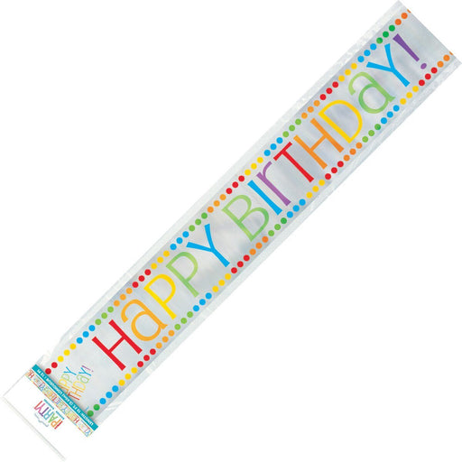 Rainbow Birthday Banner 12ft | 1ct