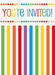 8ct Invitations Rainbow Birthday