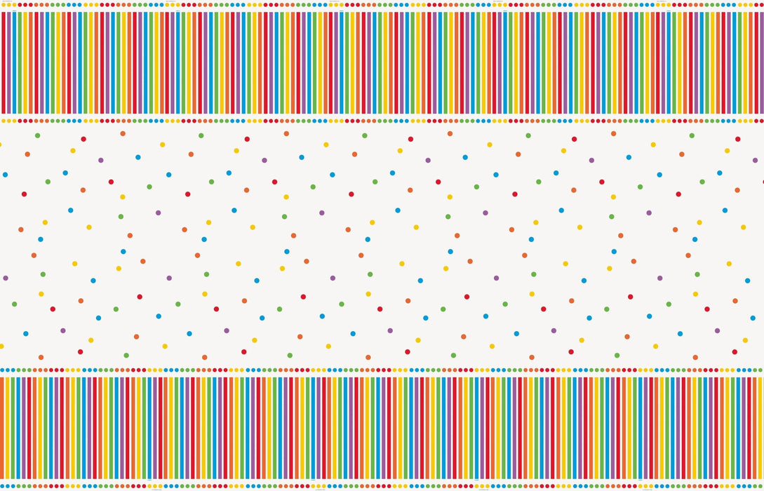 1ct Tablecover Plastic Rainbow Birthday - party supplies