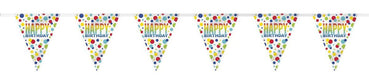 12ft Flag Banner Rainbow Spots Birthday - party supplies