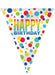 12ft Flag Banner Rainbow Spots Birthday - party supplies
