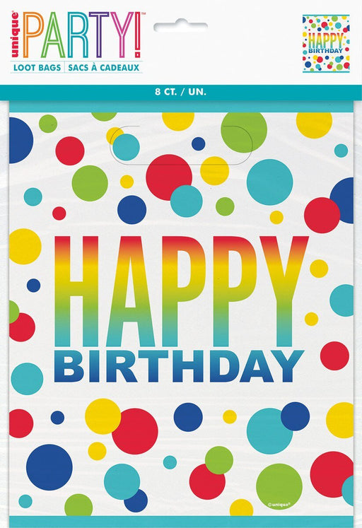Rainbow Spots Birthday Loot Bag | 8ct