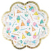 8in Shaped Plate w/ Foil Rainbow Sweets