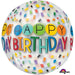 Rainbow Birthday Orbz Balloon 15" | 1 ct - Zurchers