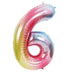 Rainbow Jumbo Number Balloons 34" - Zurchers
